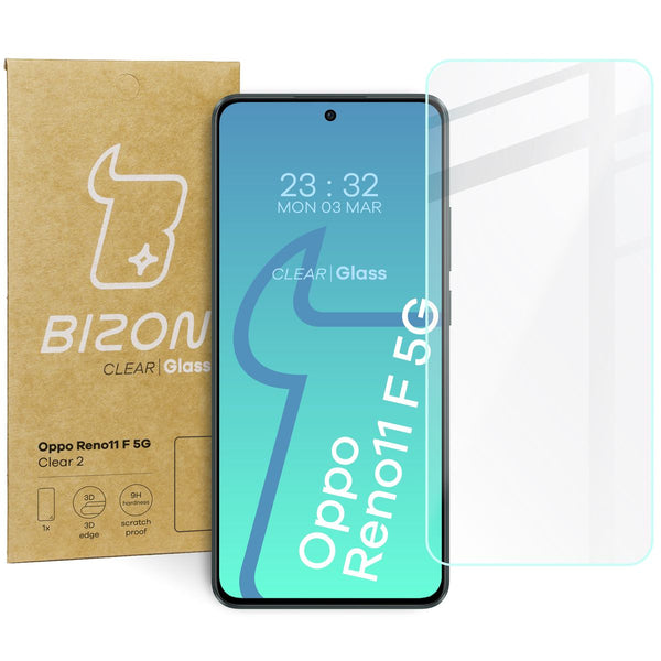 Gehärtetes Glas für Oppo Reno11 F 5G, Bizon Glass Clear 2