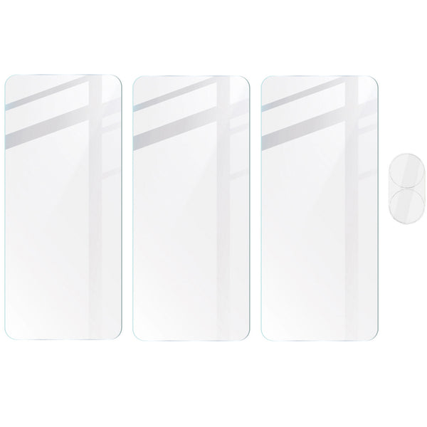 Gehärtetes Glas Bizon Glass Clear 2 Pack - 3 Stück + Kameraschutz, Oppo A98 5G