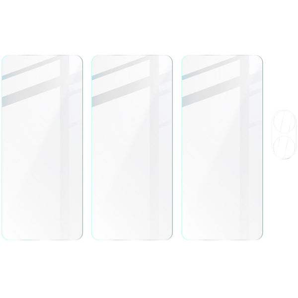 Gehärtetes Glas Bizon Glass Clear 2 Pack - 3 Stück + Kameraschutz, Oppo A78 4G