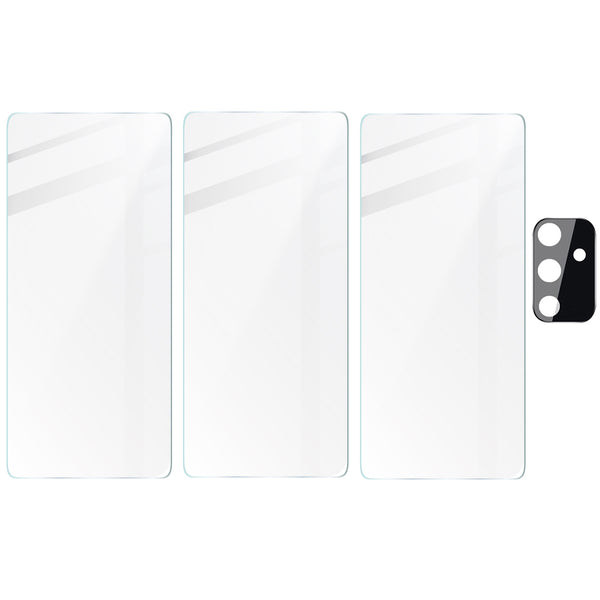 Gehärtetes Glas Bizon Glass Clear - 3 Stück + Kameraschutz, Galaxy M52