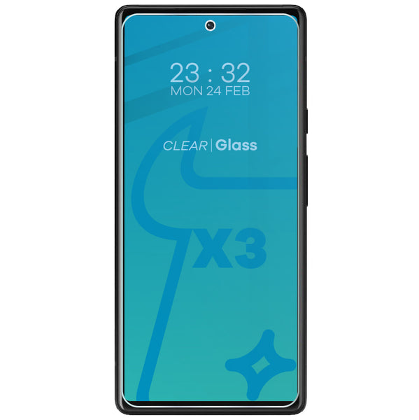 Gehärtetes Glas Bizon Glass Clear - 3 Stück + Kameraschutz, Google Pixel 6