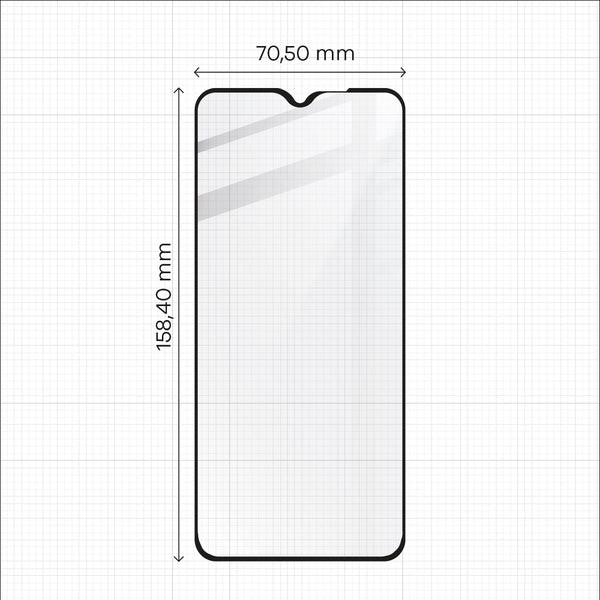 Gehärtetes Glas Bizon Glass Edge für Galaxy A32 5G, Schwarz