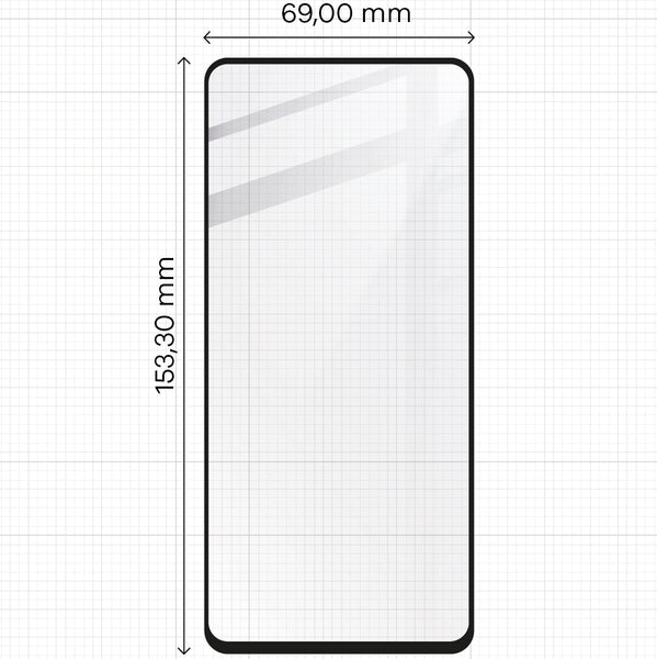 Gehärtetes Glas Bizon Glass Edge, schwarzer Rahmen