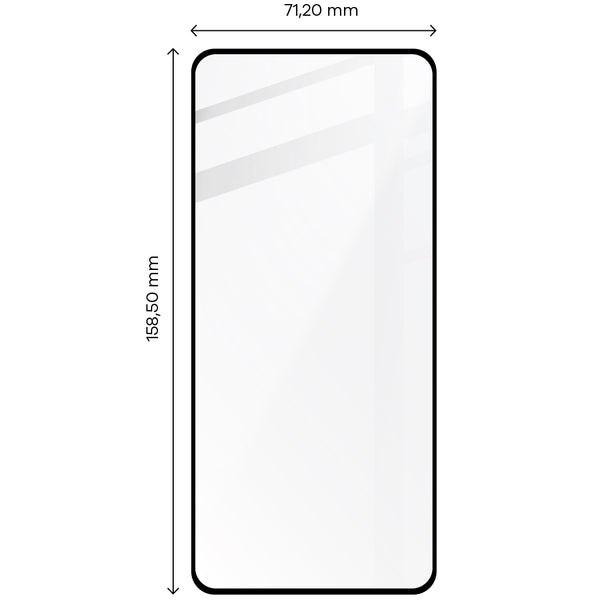 Gehärtetes Glas Bizon Glass Edge für Moto E30 / E40, Schwarz