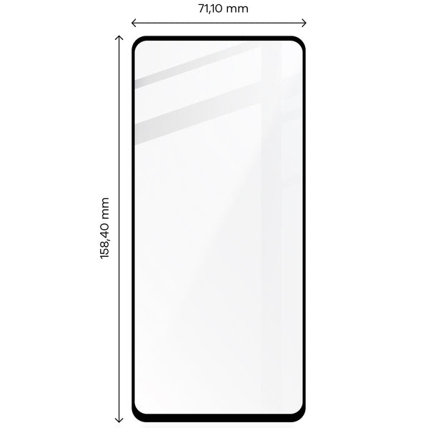 Gehärtetes Glas Bizon Glass Edge für Redmi Note 11 Pro / 11 Pro 5G, Schwarz