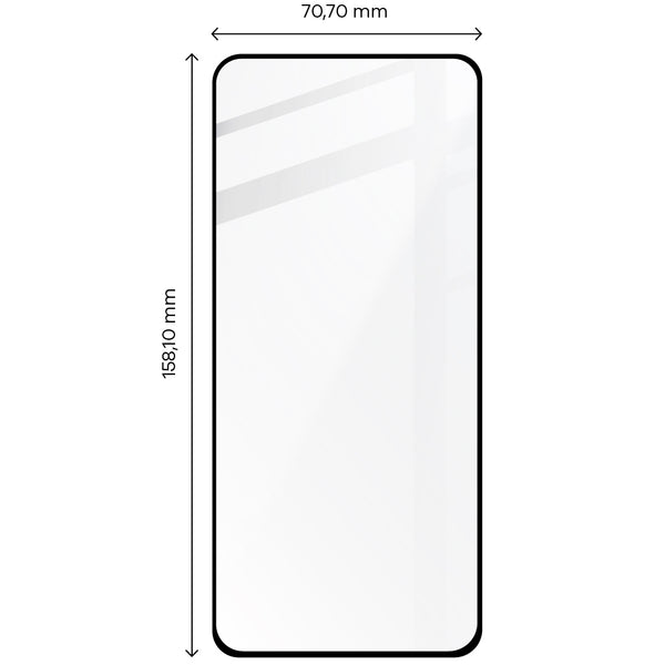 Gehärtetes Glas Bizon Glass Edge 2 für Moto G13 / G23 / G53 5G, schwarz