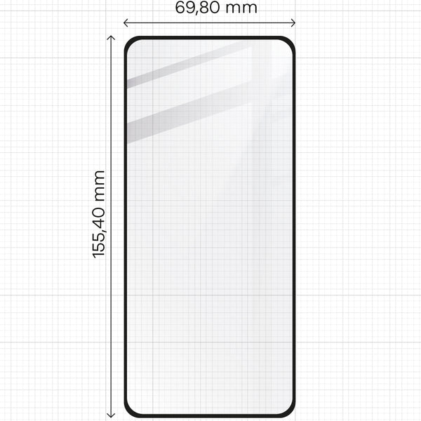 Gehärtetes Glas Bizon Glass Edge 2 für Motorola Moto G84, schwarz