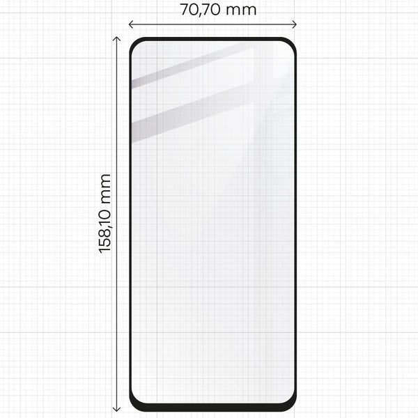 Gehärtetes Glas für Motorola Moto G04/G24/G24 Power, Bizon Glass Edge 2, Schwarz