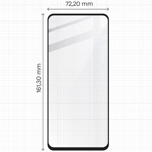 Gehärtetes Glas für Oppo A79 5G, Bizon Glass Edge 2, schwarz