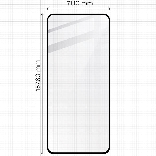 Gehärtetes Glas für Oppo Reno11 F 5G, Bizon Glass Edge 2, Schwarz