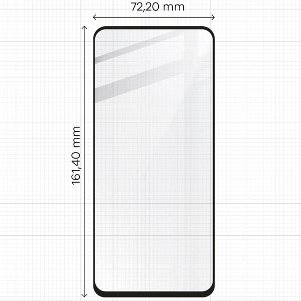 Gehärtetes Glas Bizon Glass Edge 2 für Realme 11 5G, schwarz