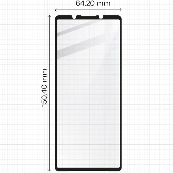 Gehärtetes Glas Bizon Glass Edge 2 für Sony Xperia 5 V, schwarz