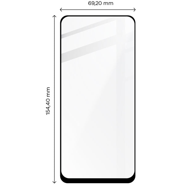 Gehärtetes Glas Bizon Glass Edge 2 Pack - 2 Stück + Kameraschutz für Redmi Note 12S, Schwarz