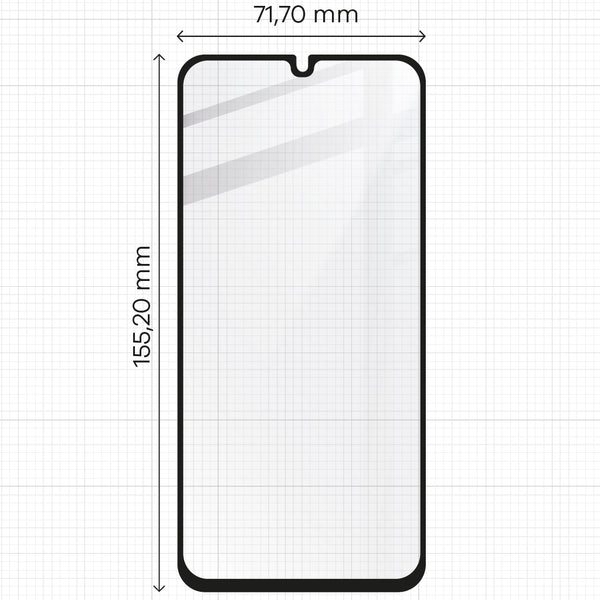 Gehärtetes Glas 2 Stück + Kameraschutz für Galaxy A15 4G/5G, Bizon Glass Edge 2 Pack, Schwarz