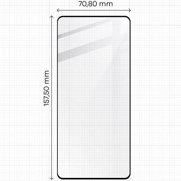 Gehärtetes Glas Bizon Glass Edge 2 - 2 Stück + Kameraschutz für Xiaomi Poco F5, Schwarz