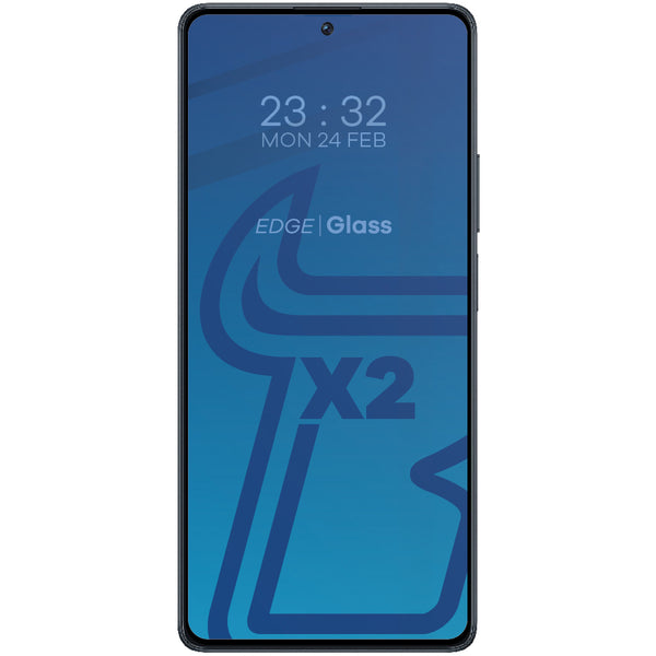 Gehärtetes Glas Bizon Glass Edge 2 - 2 Stück + Kameraschutz für Xiaomi Poco F5, Schwarz