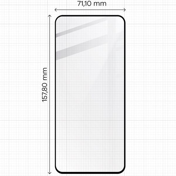 Gehärtetes Glas Bizon Glass Edge 2 Pack - 2 Stück + Kameraschutz für Xiaomi Poco F5 Pro, Schwarz