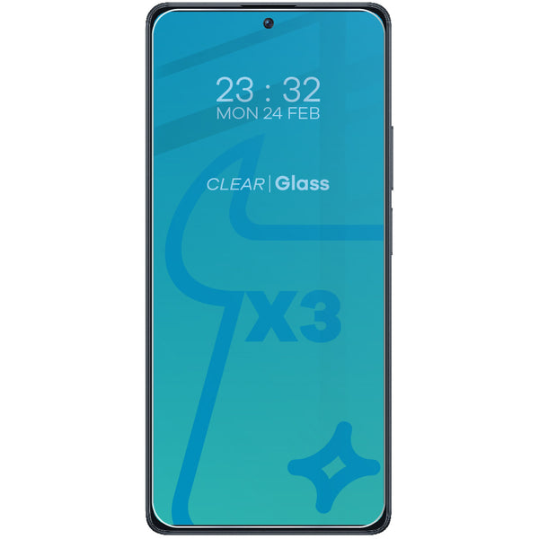 Gehärtetes Glas Bizon Glass Clear 2 Pack - 3 Stück + Kameraschutz, Xiaomi Poco F5