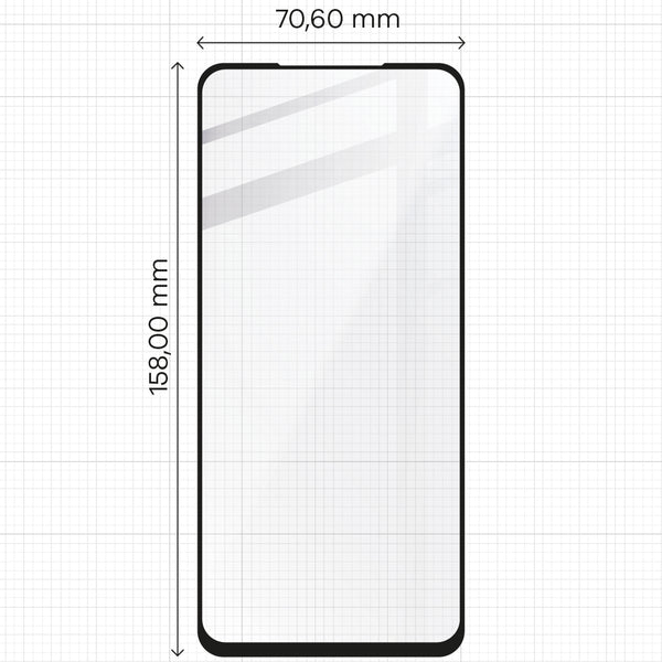 Gehärtetes Glas Bizon Glass Edge, schwarzer Rahmen