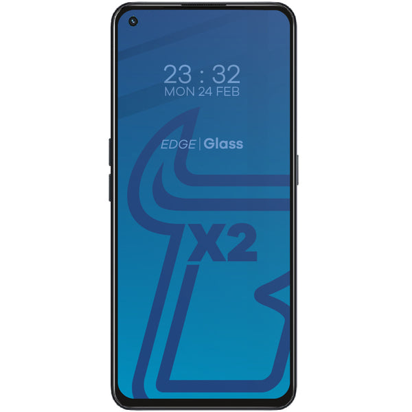 Gehärtetes Glas Bizon Glass Edge - 2 Stück + Kameraschutz für Realme GT Neo 2/ Realme GT Neo 3T, Schwarz