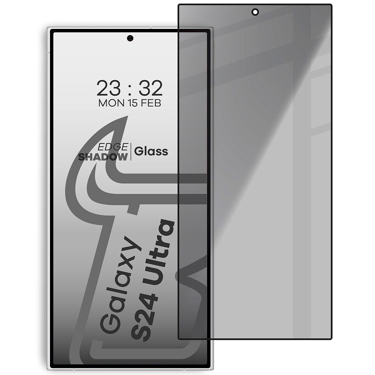 Glas mit Privatschutzfilter Bizon Glass Edge Shadow für Samsung Galaxy S24 Ultra