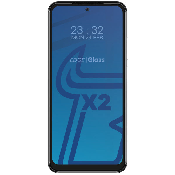 Gehärtetes Glas Bizon Glass Edge - 2 Stück + Kameraschutz, Xiaomi Poco M4 Pro 5G, Schwarz