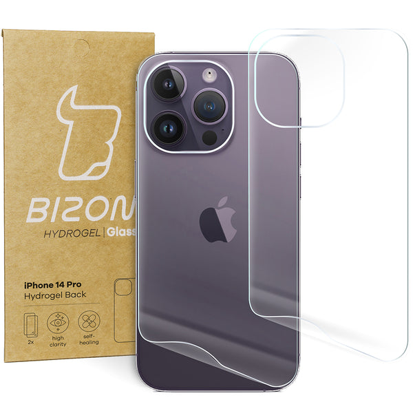 Hydrogel Folie für die Rückseite Bizon Glass, iPhone 14 Pro, 2 Stück