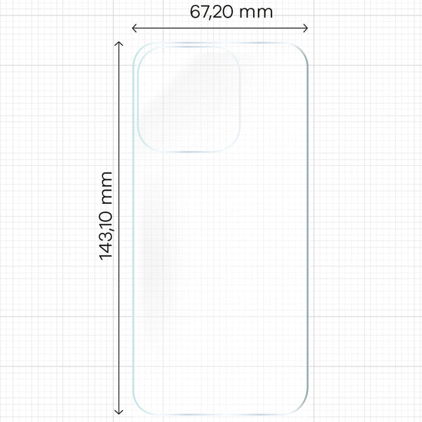 Hydrogel Folie für die Rückseite Bizon Glass, iPhone 15 Pro, 2 Stück