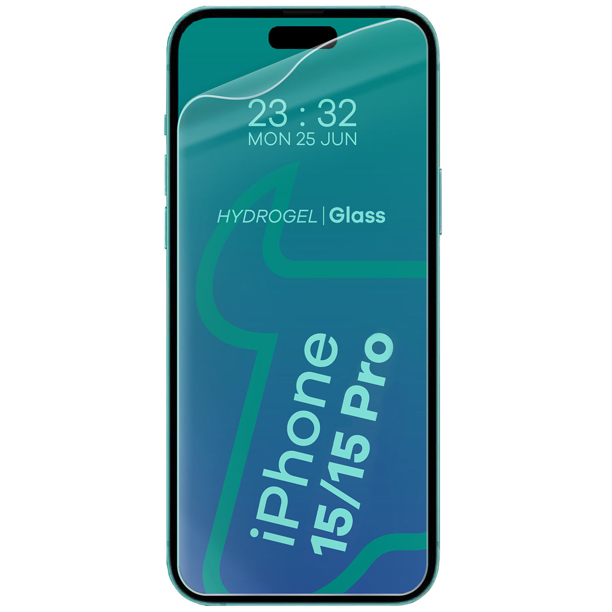 Hydrogel Folie für den Bildschirm Bizon Glass Hydrogel Front für iPhone 15 Pro, 2 Stück