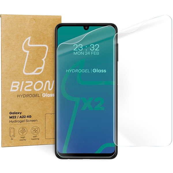 Hydrogel Folie für den Bildschirm Bizon Glass Hydrogel, Galaxy M22 / A22 4G, 2 Stück