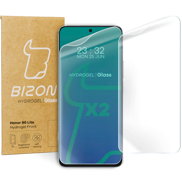 Hydrogel Folie für den Bildschirm Bizon Glass Hydrogel Front für Honor 90 Lite, 2 Stück