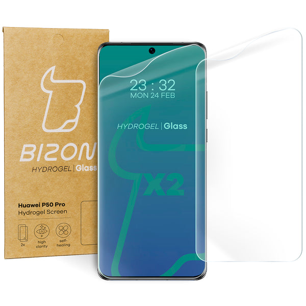 Hydrogel Folie für den Bildschirm Bizon Glass, Huawei P50 Pro, 2 Stück