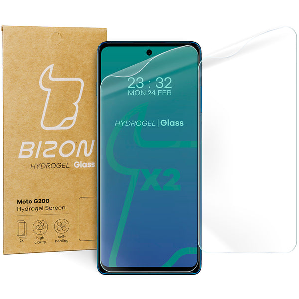 Hydrogel Folie für den Bildschirm Bizon Glass Hydrogel, Moto G200, 2 Stück