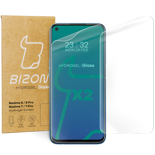 Hydrogel Folie für den Bildschirm Bizon Glass, Realme 7 / 7 Pro / 8 / 8 Pro, 2 Stück