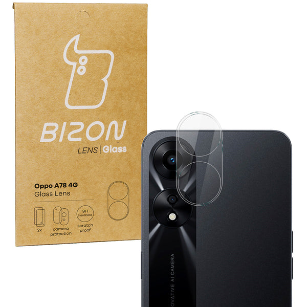 Glas für die Kamera Bizon Glass Lens für Oppo A78 4G, 2 Stück