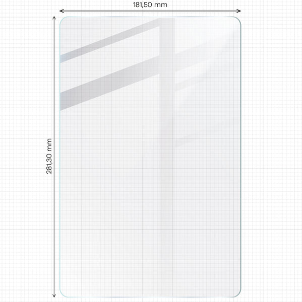 Gehärtetes Glas für Galaxy Tab S9 FE+/S9+/S8+/S7+/S7 FE, Bizon Glass Tab Clear, 2 Stück