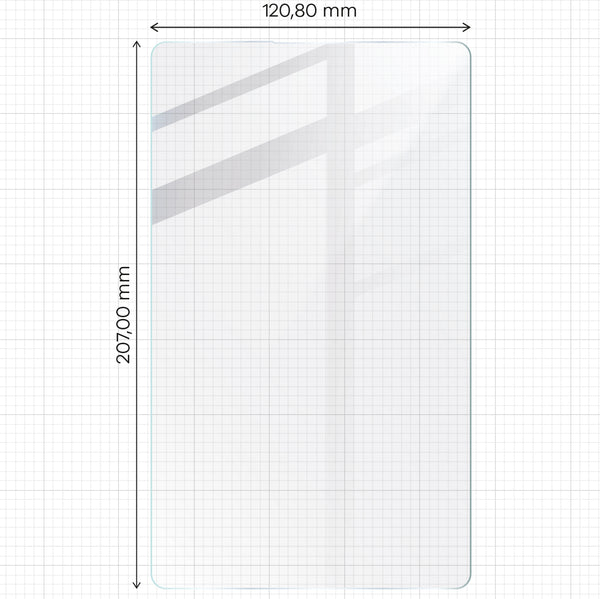 Gehärtetes Glas für Galaxy Tab A9, Bizon Glass Tab Clear, 2 Stück