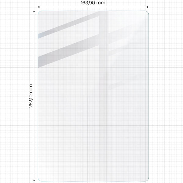 Gehärtetes Glas für Galaxy Tab A9 Plus, Bizon Glass Tab Clear, 2 Stück