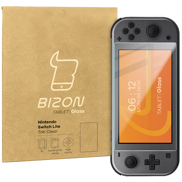 Gehärtetes Glas für Nintendo Switch Lite, Bizon Glass Tab Clear, 2 Stück