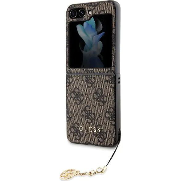 Schutzhülle Guess 4G Charms Collection für Galaxy Z Flip 5, Braun