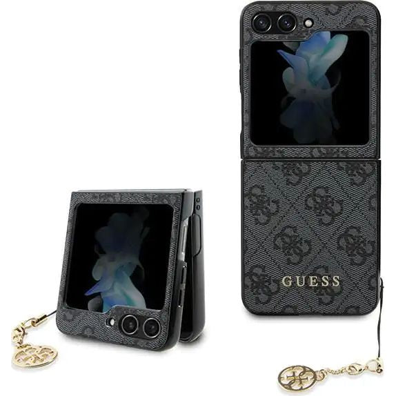 Schutzhülle Guess 4G Charms Collection für Galaxy Z Flip 5, Grau