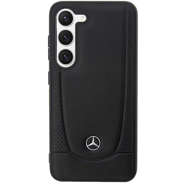 Schutzhülle Mercedes hardcase Leather Urban für Galaxy S23 FE, Schwarz