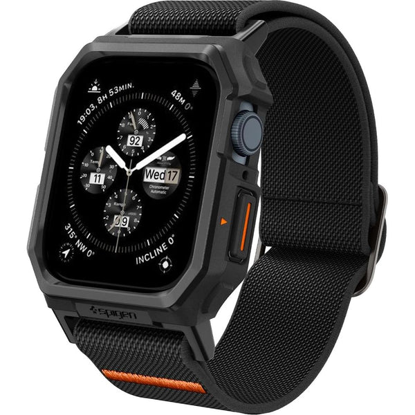 Etui mit Armband für Apple Watch 45/44mm, Spigen Lite Fit Pro, Schwarz