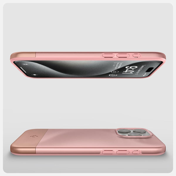 Schutzhülle für iPhone 15 Pro Max, Spigen Style Armor MagFit mit MagSafe, Rosa