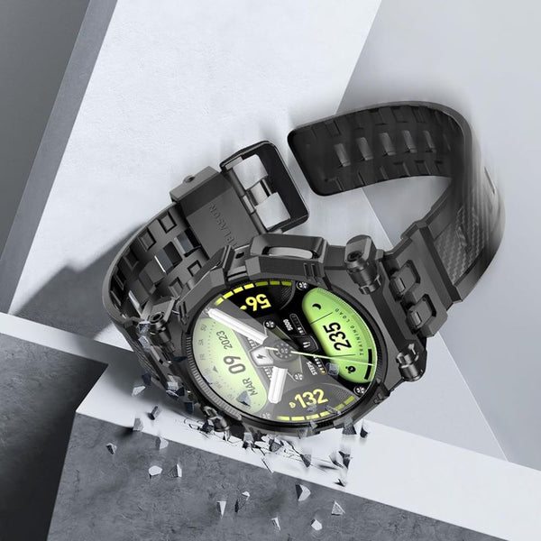 Schutzhülle mit Armband + 2x Glas Supcase i-Blason Armorbox für Galaxy Watch 6 / 5 / 4 (44mm), Schwarz