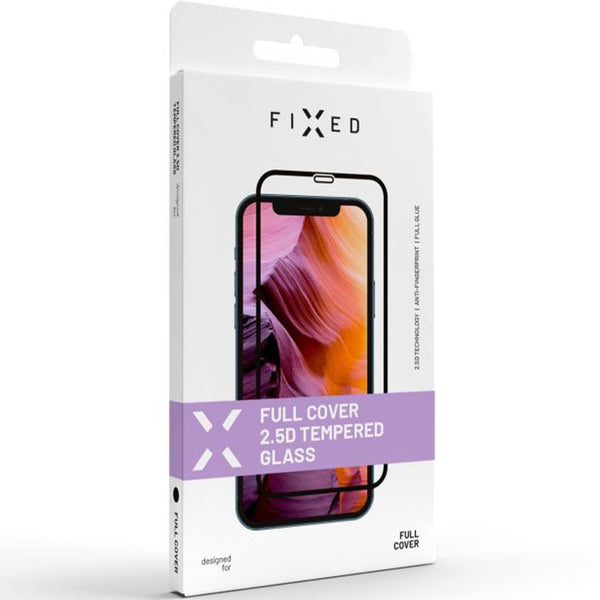 Hartglass für Infinix Hot 40i, Fixed Full Cover 2.5D Tempered Glass, mit Schwarzen Rahmen