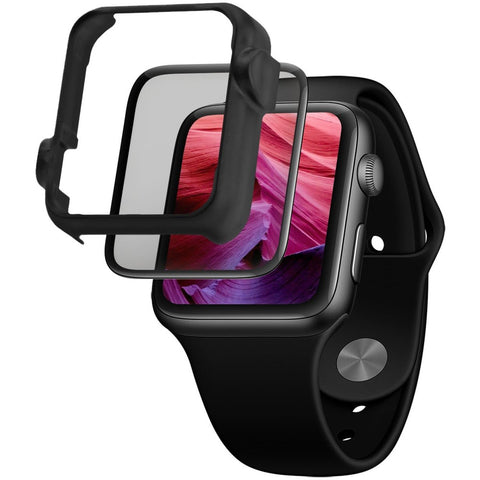 Gehärtetes Glas Fixed 3D Tempered Glass für Apple Watch Ultra 40 mm, Schwarzen Rahmen