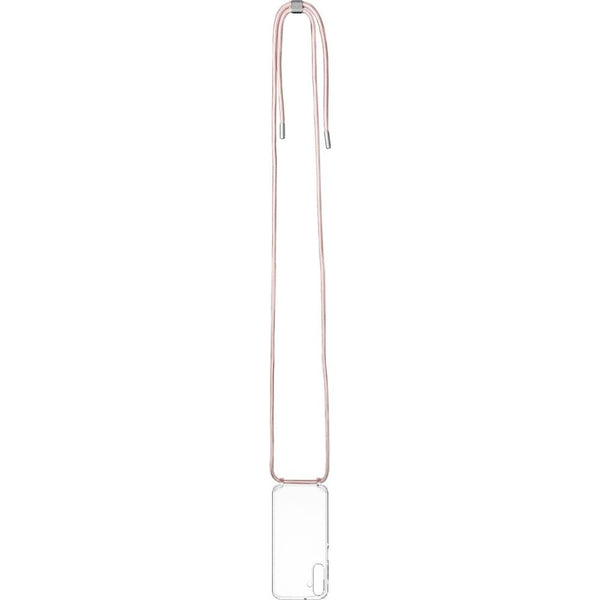 Handyhülle für Galaxy A35 5G Fixed Pure Neck, Transparent mit Rosa Schlüsselband