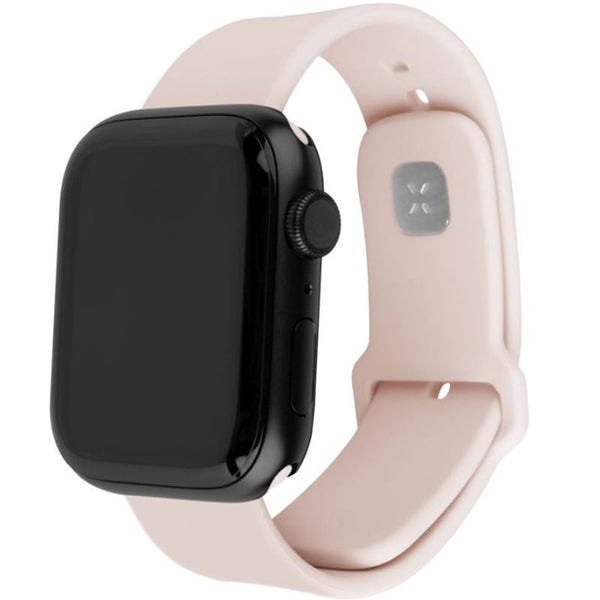 Armband für Apple Watch 45 / 44 / 42 mm, Fixed Silicone Strap, Rosa