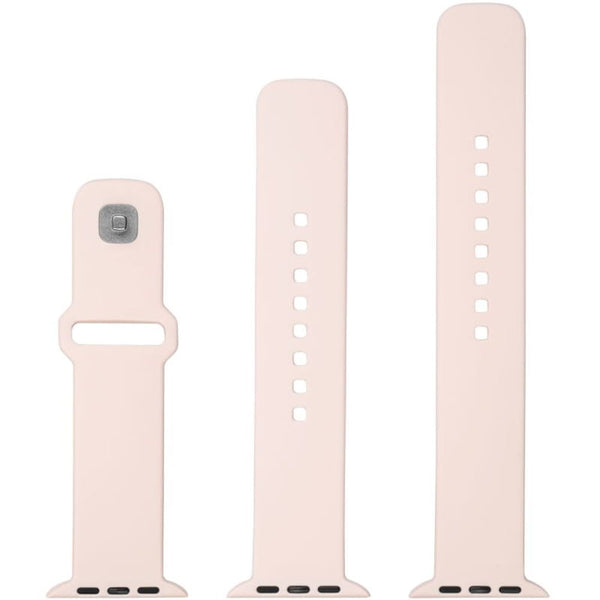 Armband für Apple Watch 45 / 44 / 42 mm, Fixed Silicone Strap, Rosa